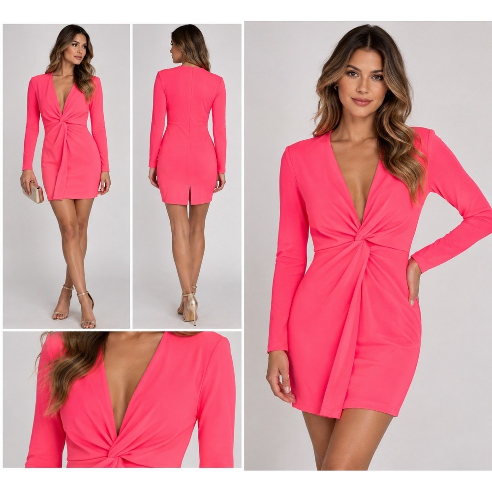 Zara twist front mini dress Size M New ( 11-b72)